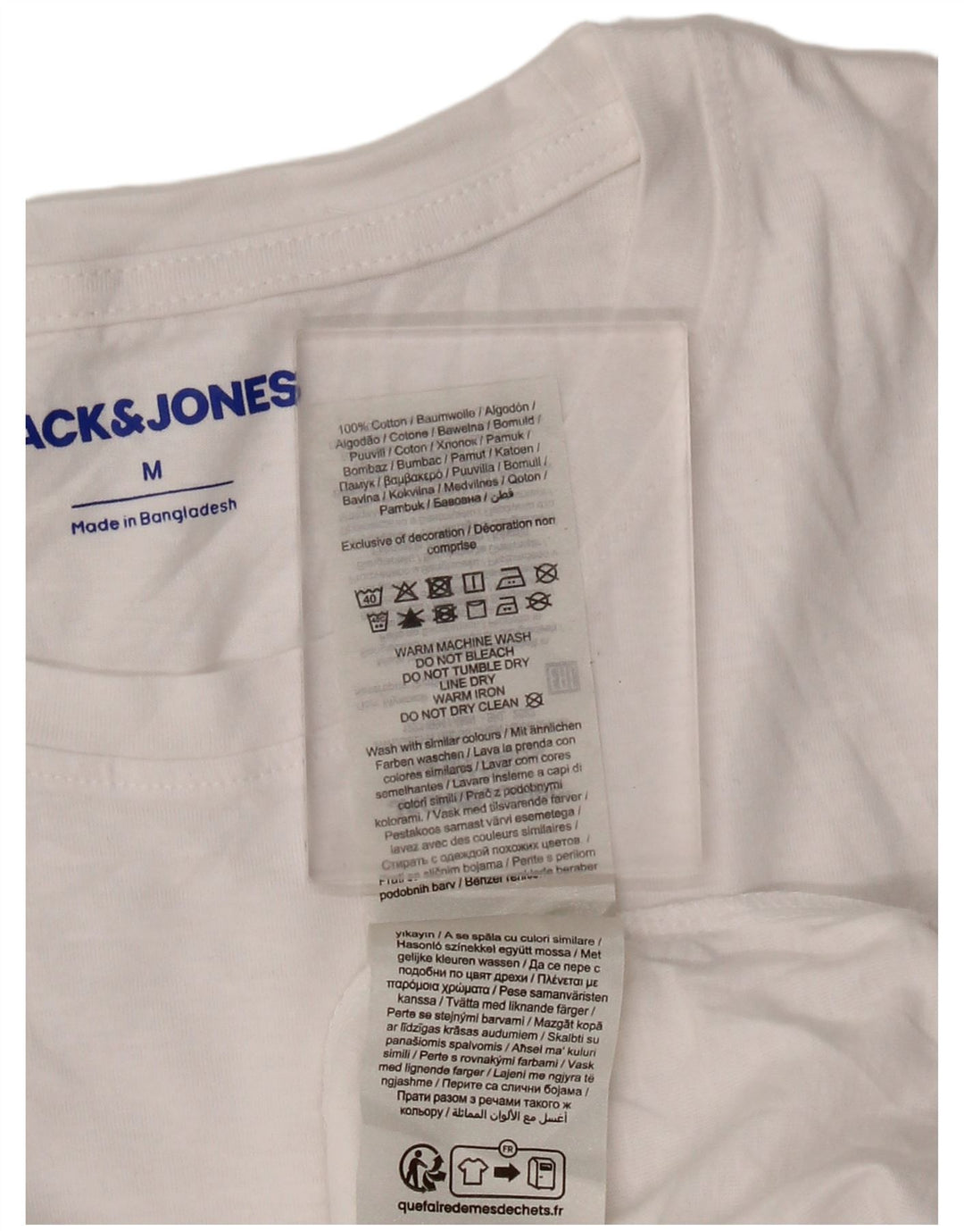 JACK & JONES Tricou Bărbați Top Medium Alb Bumbac