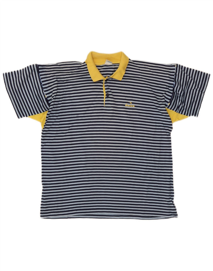 Tricou polo pentru bărbați Diadora IT 48 Small Blue Striped