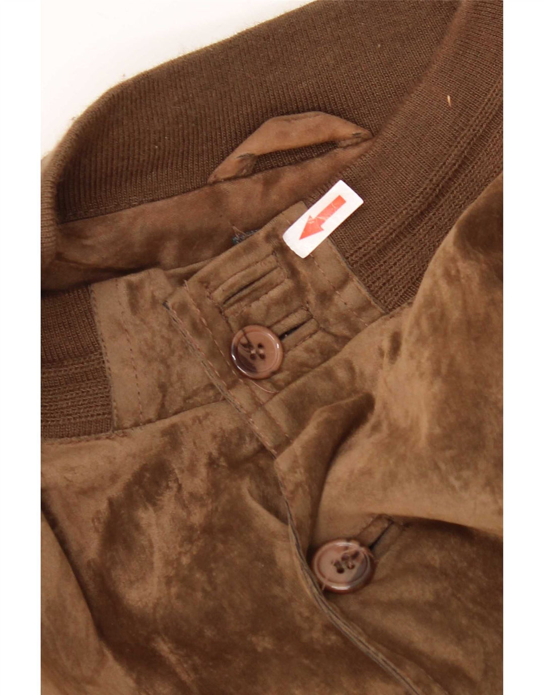 Jachetă Bomber Vintage Bărbați din Velour IT 52 XL Maro Mătase