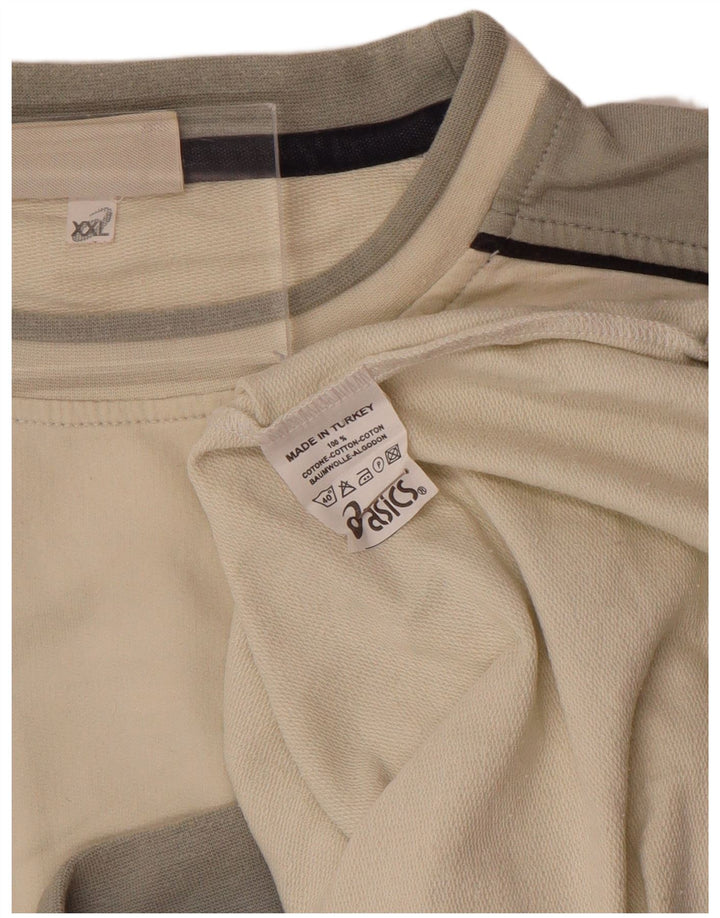 Pulover ASICS pentru bărbați, 2XL, bumbac color bloc alb