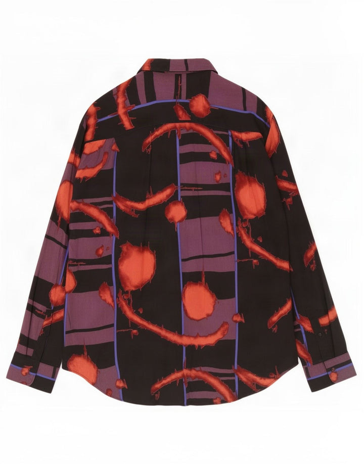 Cămașă Pulover Vintage pentru bărbați cu model abstract, mare, negru