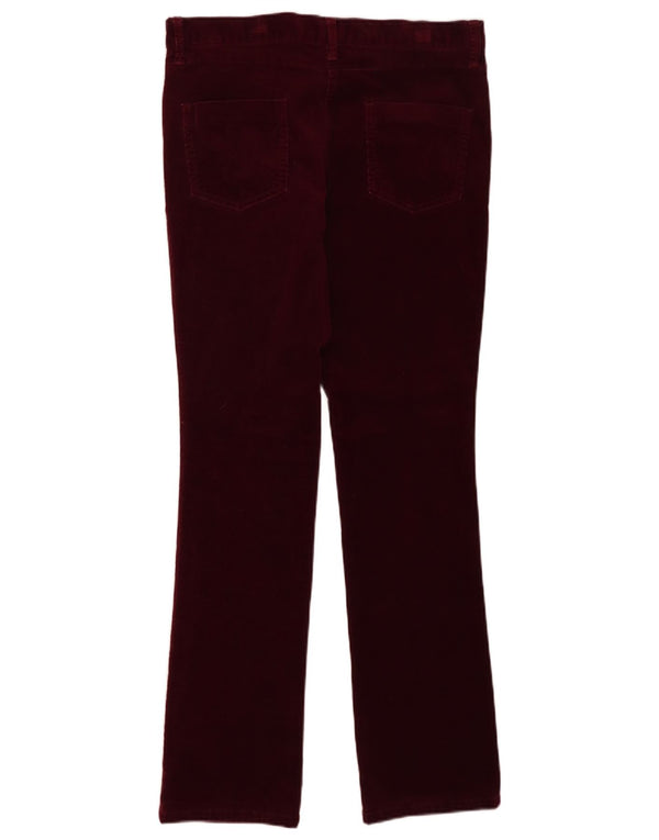 Pantaloni casual pentru femei Marks & Spencer UK 12 Medium W32 L30 Burgundy
