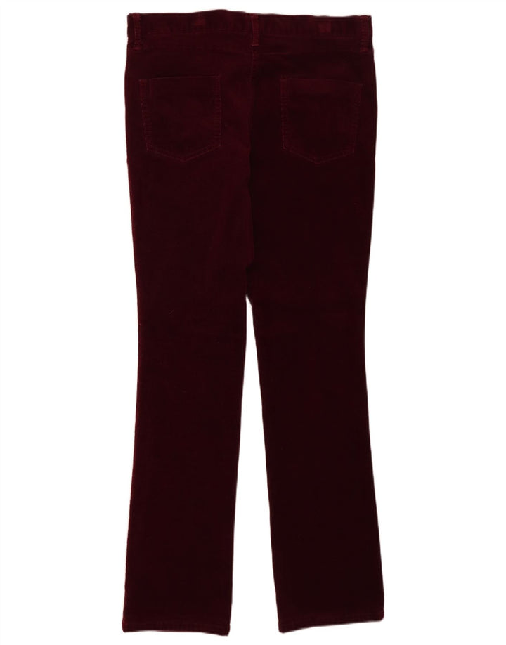 Pantaloni casual pentru femei Marks & Spencer UK 12 Medium W32 L30 Burgundy