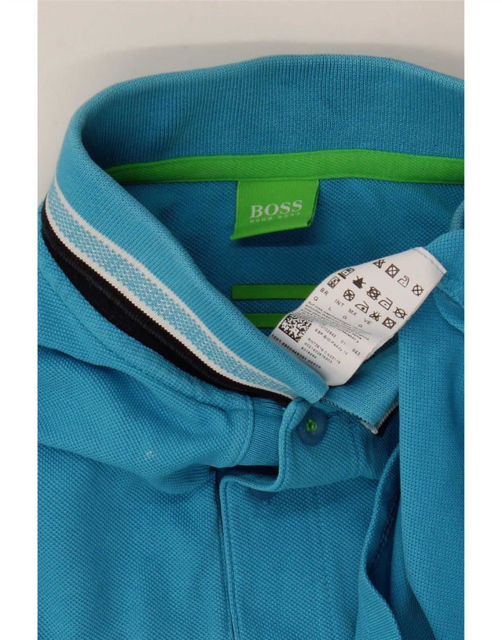 Tricou polo pentru bărbați Hugo Boss, mare, albastru, bumbac