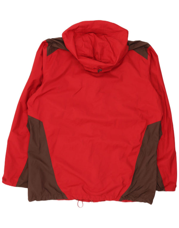 Jack Wolfskin Jachetă de ploaie cu glugă pentru bărbați UK 48 2XL Roșu Poliamidă color bloc