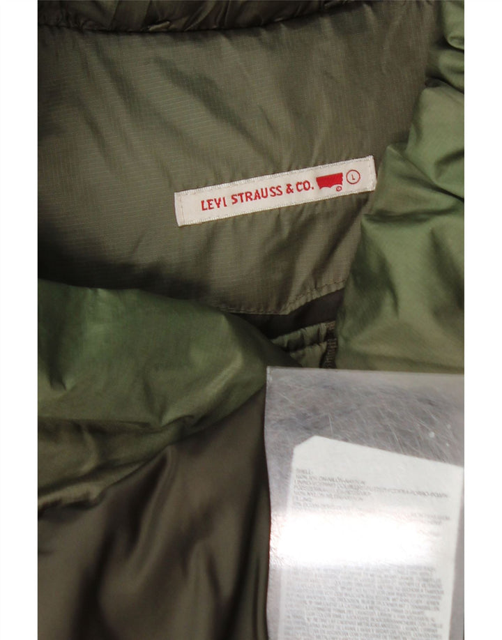 Palton căptușit pentru femei Levi's UK 16 mare nailon verde