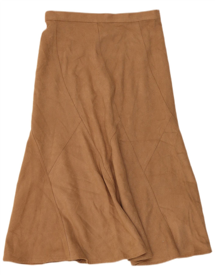 Fustă A-Line pentru femei Marks & Spencer UK 12 Medium W32 Poliester bej