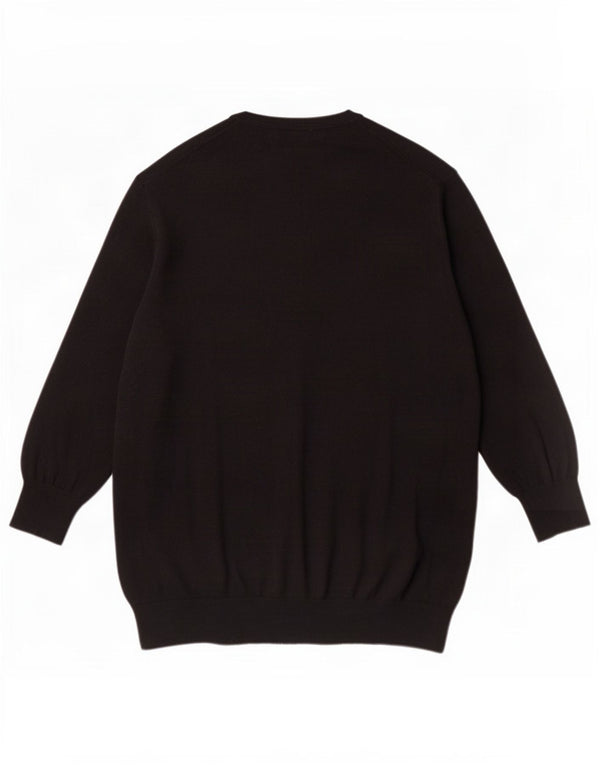 Pulover cardigan pentru femei Zara cu mâneci 3/4 UK 14 bumbac mediu negru