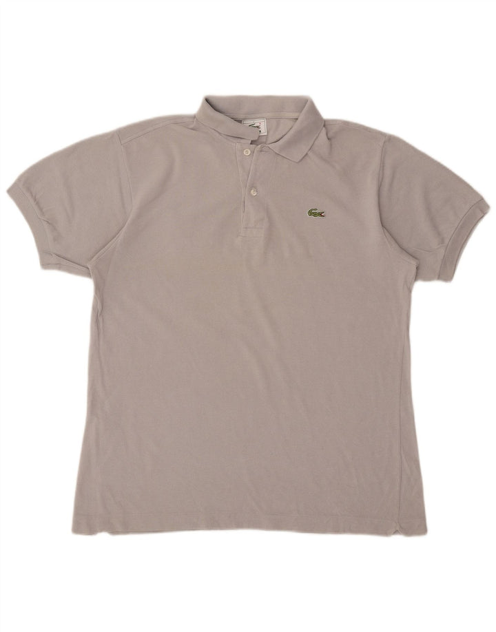 Tricou polo Lacoste pentru bărbați, mărimea 4, bumbac gri mediu