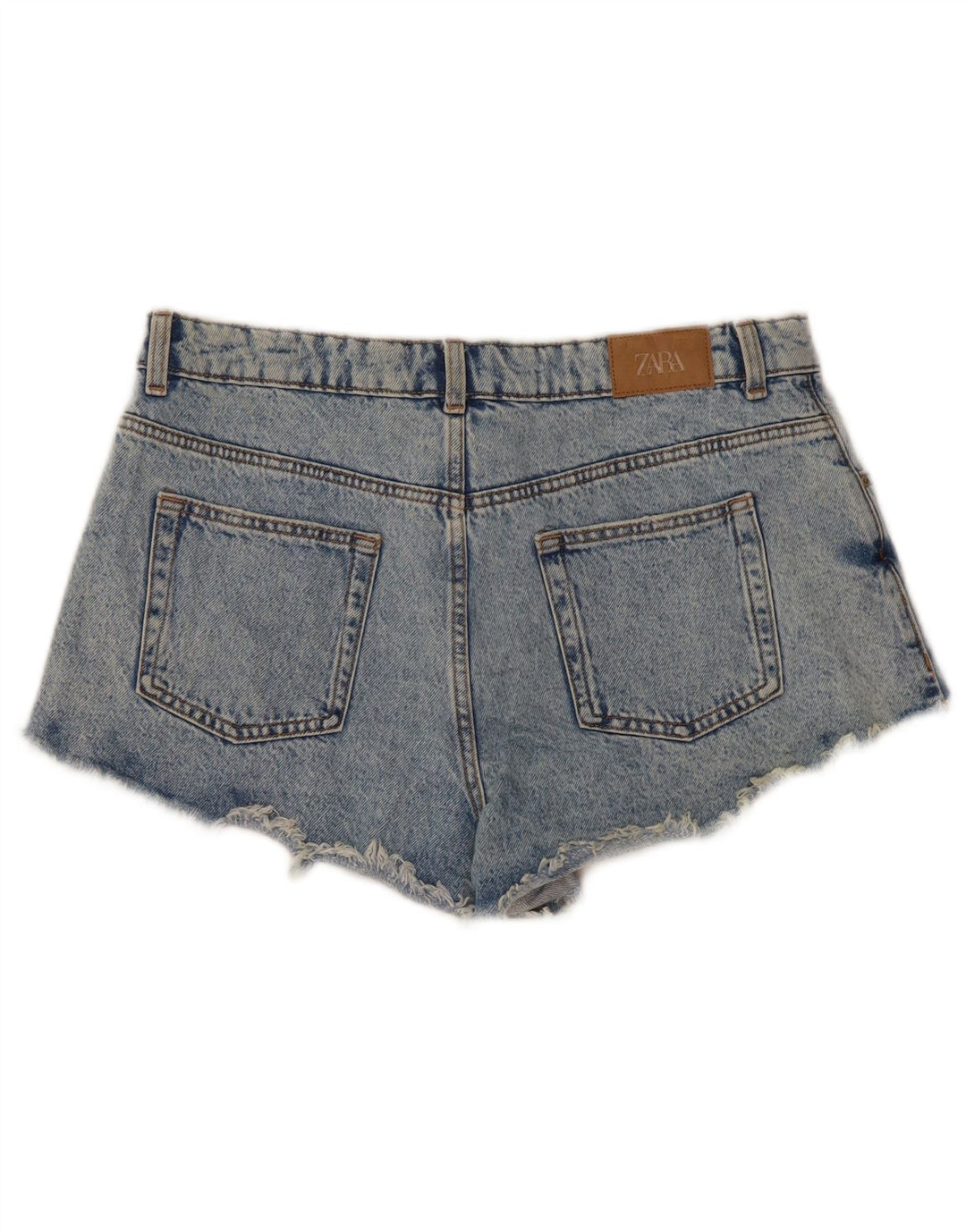 Pantaloni scurți din denim învechit pentru femei Zara EU 42 Large W32 Blue