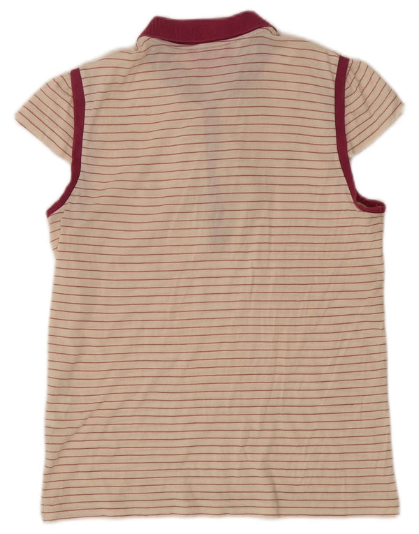 Tricou polo Dolce & Gabbana pentru femei UK 12 Medium Beige Pinstripe