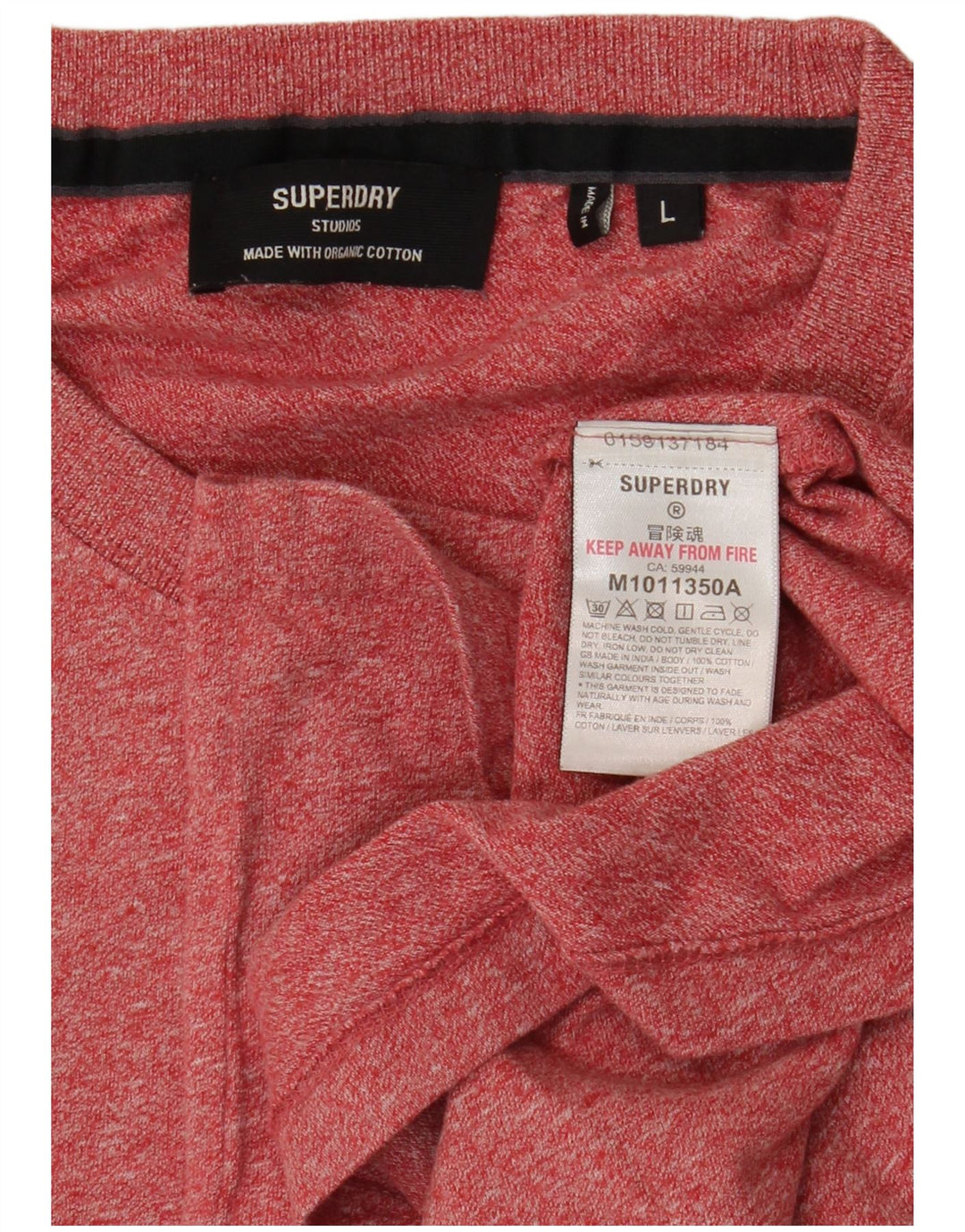 Tricou SUPERDRY pentru bărbați Top mare, roșu, bumbac cu pete