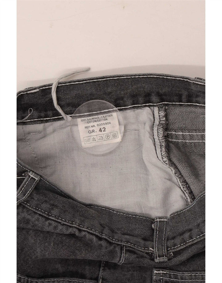 Fusta de blugi vintage pentru femei IT 42 Medium W28 Bumbac gri