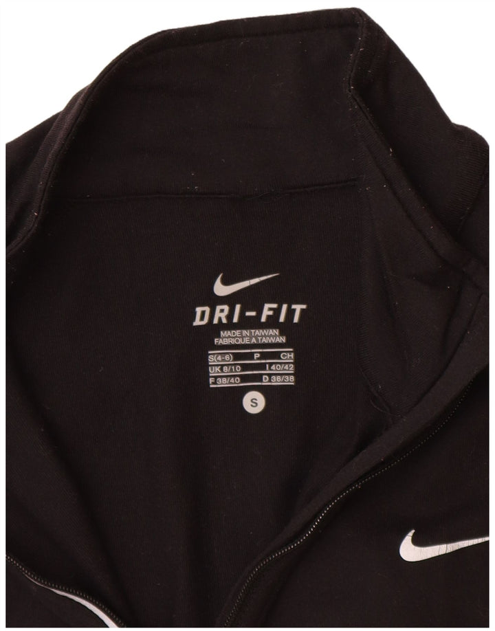 Top de trening Nike Dri Fit Pullover pentru femei UK 8/10 Nylon mic negru
