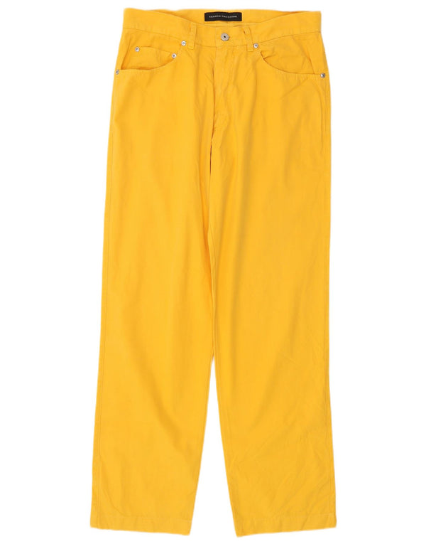 Sergio Tacchini Pantaloni casual drepti pentru bărbați IT 46 Small W30 L31 Galben
