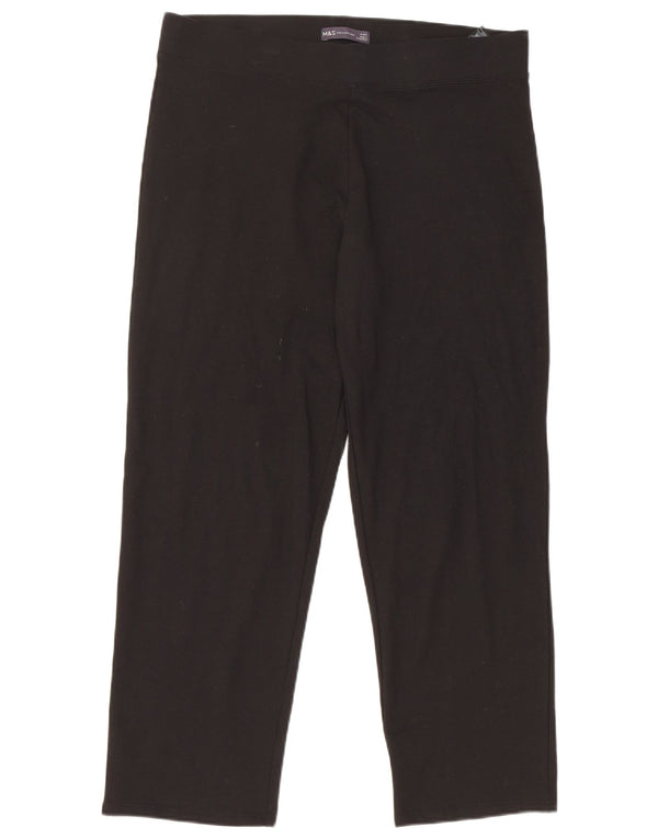 Pantaloni de trening pentru femei Marks & Spencer UK 16, mare, negru, bumbac