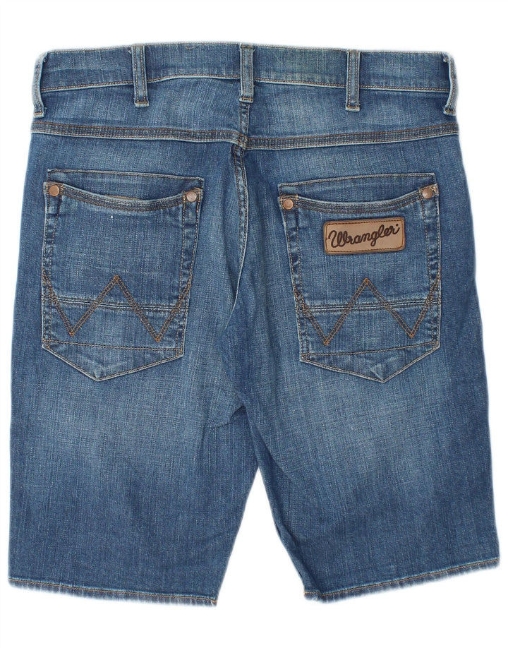 Pantaloni scurți Wrangler Crank denim pentru bărbați W31, bumbac albastru mediu