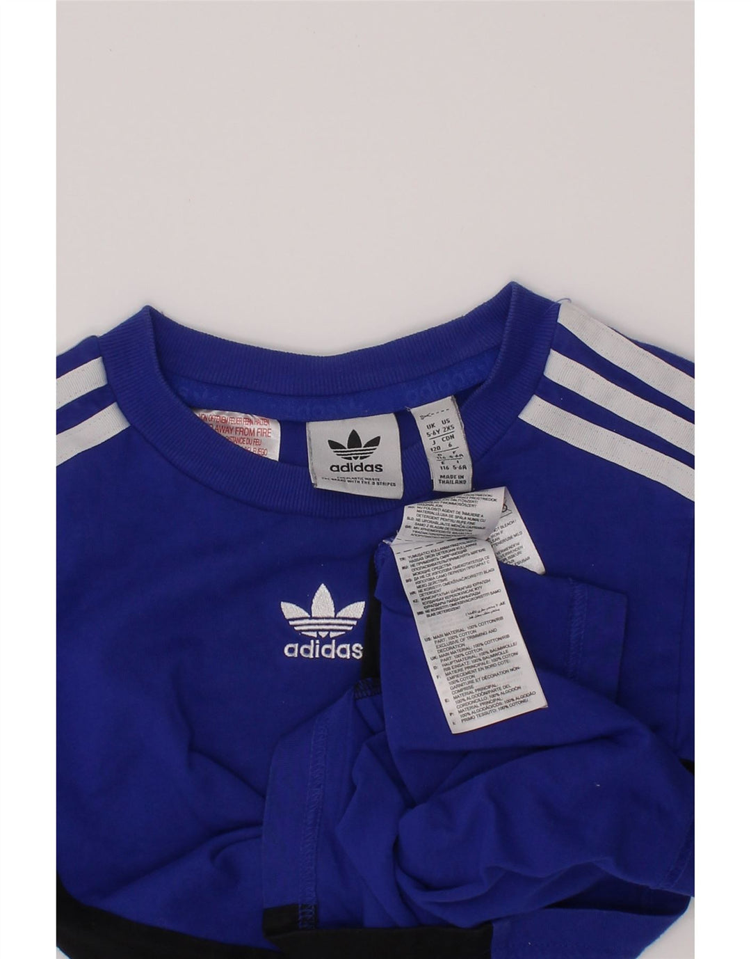Tricou pentru băieți ADIDAS Top 5-6 ani, albastru, bumbac color bloc