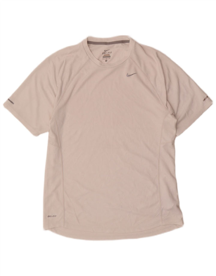 Tricou Nike Dri Fit pentru bărbați Top Medium Alb Poliester