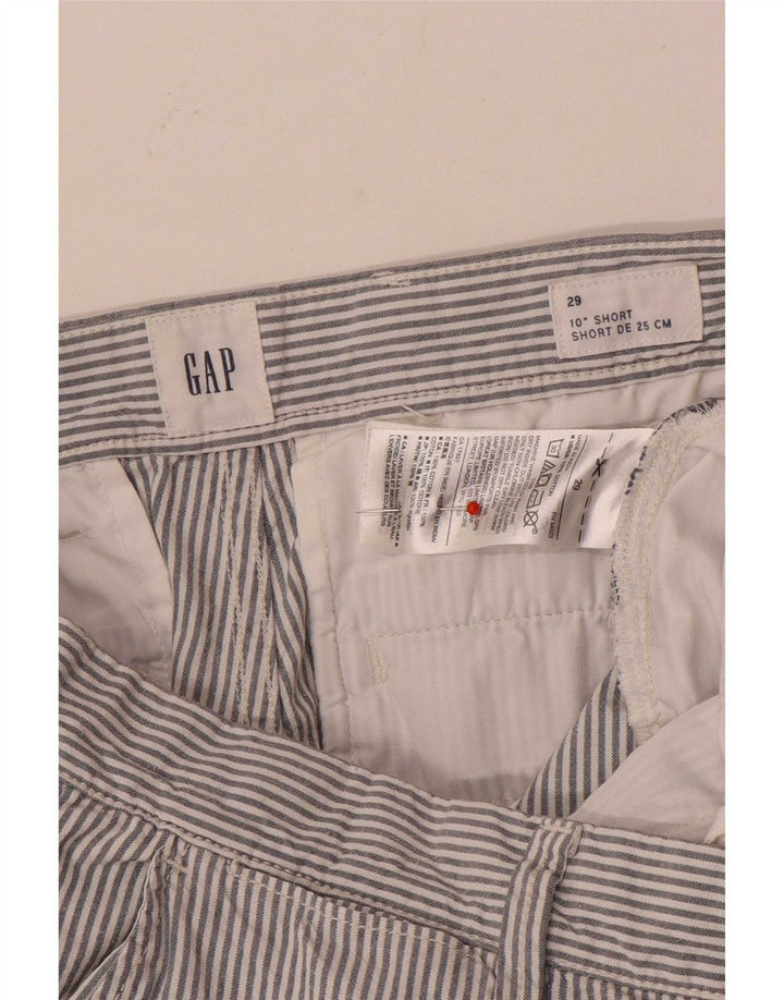 Pantaloni scurți chino pentru bărbați Gap W29, bumbac cu dungi albe mici