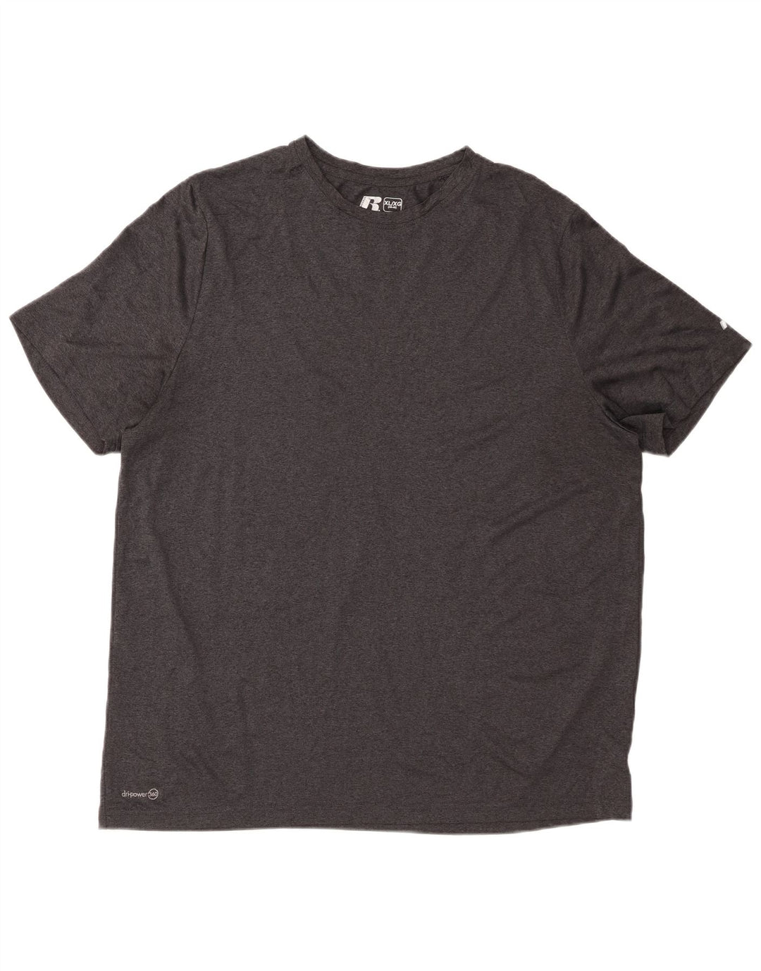 RUSSELL ATHLETIC Tricou Bărbați Dri-Power Top UK 46/48 XL Poliester Gri