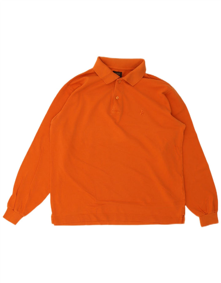 Tricou polo cu mânecă lungă pentru bărbați Rifle, bumbac portocaliu mediu