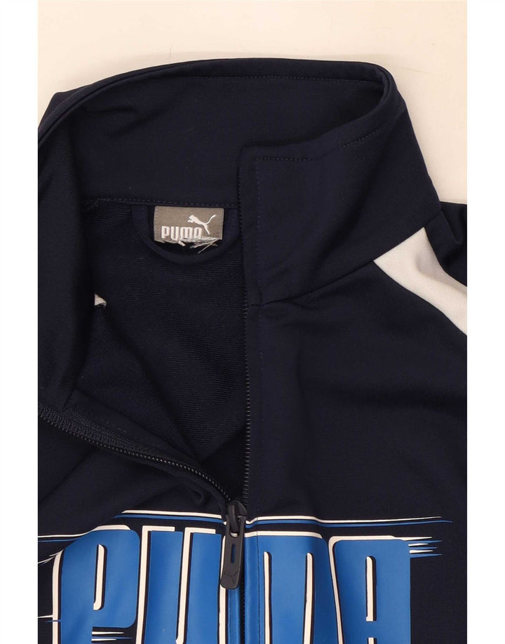 Jachetă de trening cu grafică Puma pentru bărbați, albastru mic, color block
