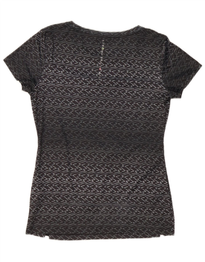 Tricou pentru femei Lotto Top UK 12 Medium Black Chevron Poliester