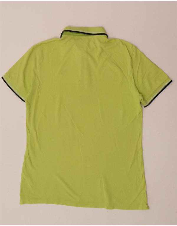 Tricou polo pentru bărbați Diadora XL, bumbac cu dungi verzi