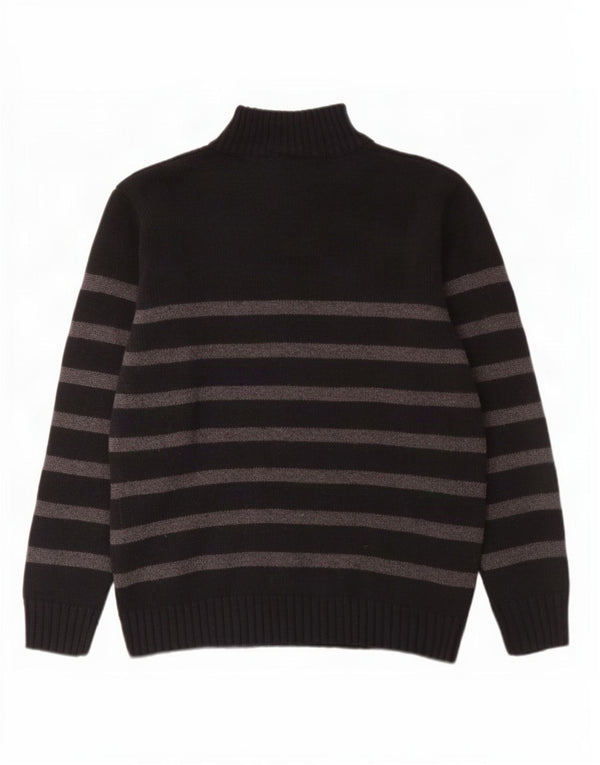 Pulover pentru bărbați Pierre Cardin, cu fermoar, cu gât, XL, cu dungi acrilice negre