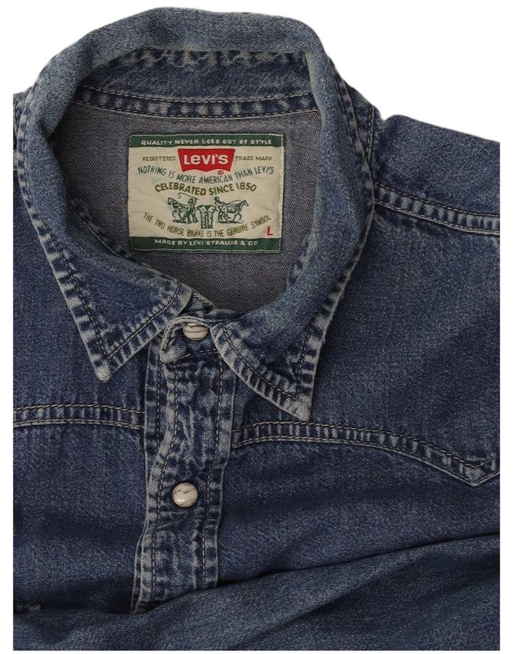 Cămașă de blugi pentru bărbați LEVI'S, mare, albastră