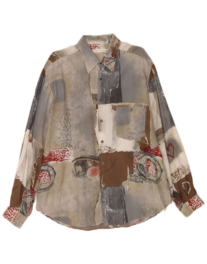 Cămașă Criver pentru bărbați cu model abstract, viscoză mare, multicoloră