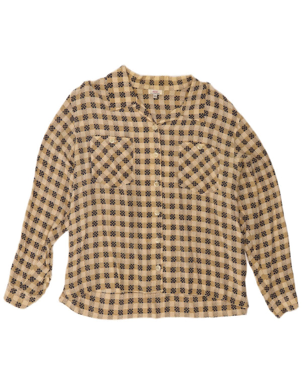 Cherie Cămașă Femei IT 52/54 2XL Bej Matase Check