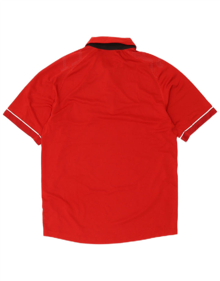 Tricou polo pentru bărbați Adidas, poliester roșu mediu