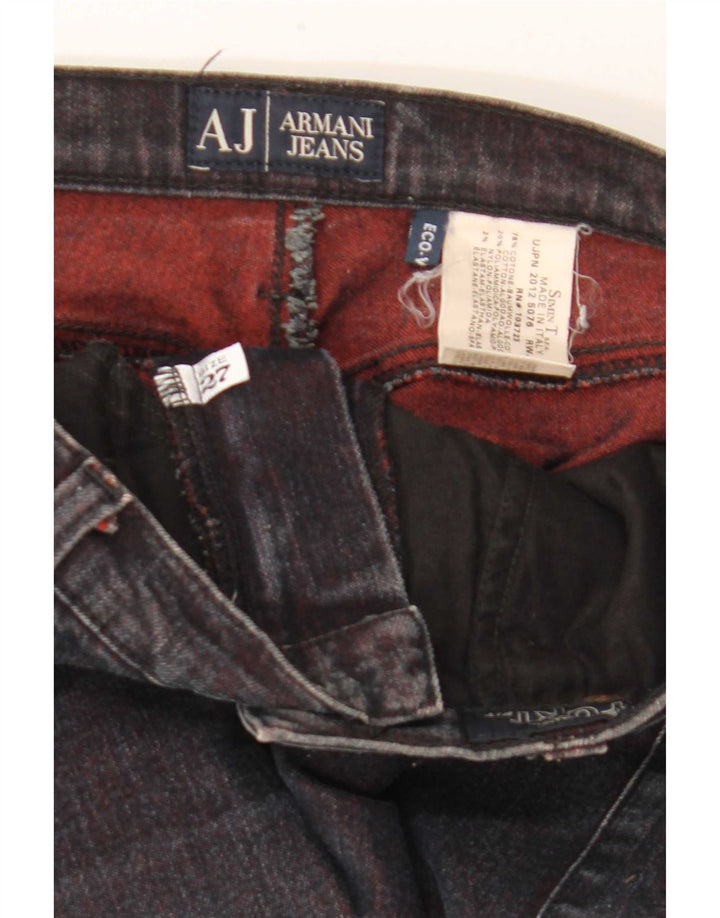 Blugi slim pentru femei Armani W27 L32 bumbac negru