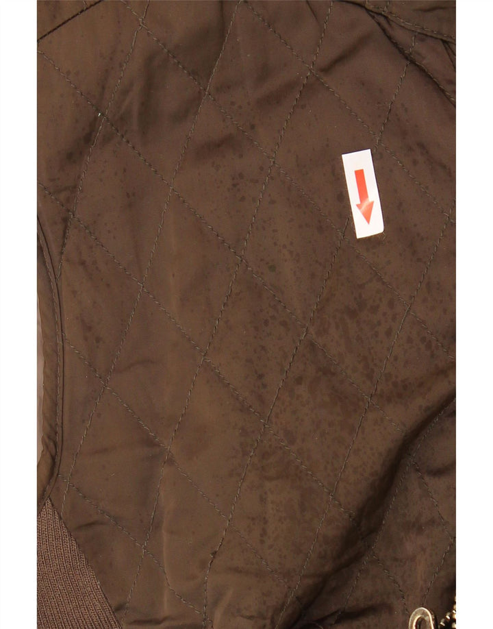 Massimo Dutti Gilet matlasat pentru femei UK 12 Poliester maro mediu