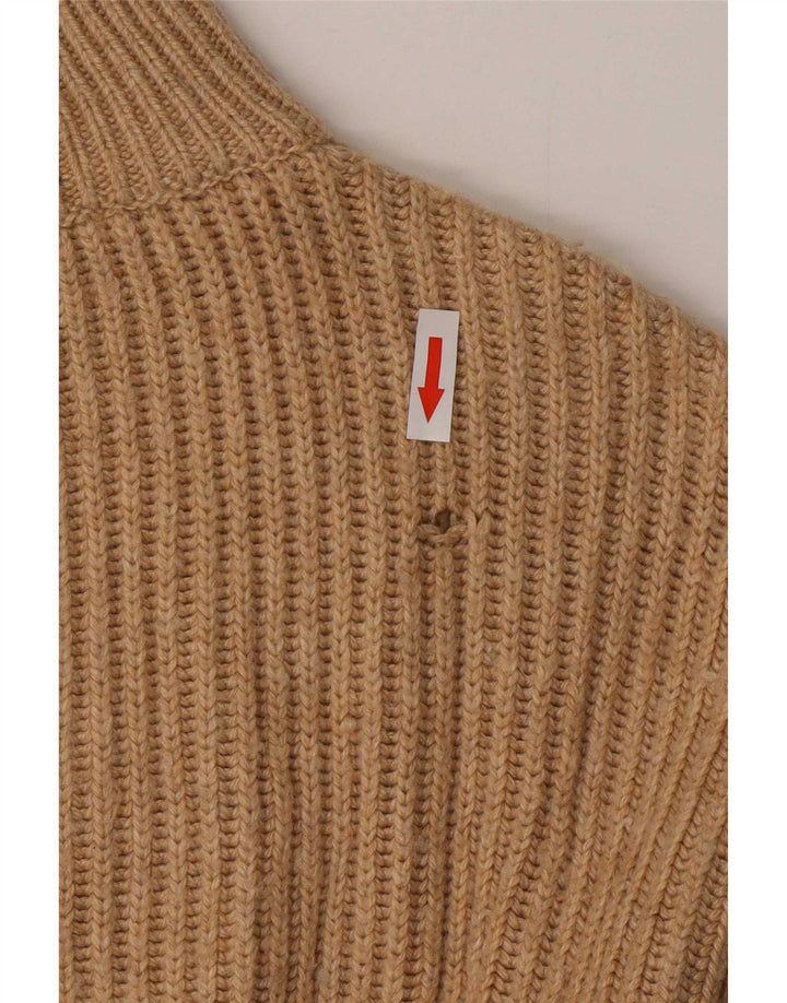 Pulover pentru femei supradimensionat cu gâtul turnat Zara UK 10 mic maro