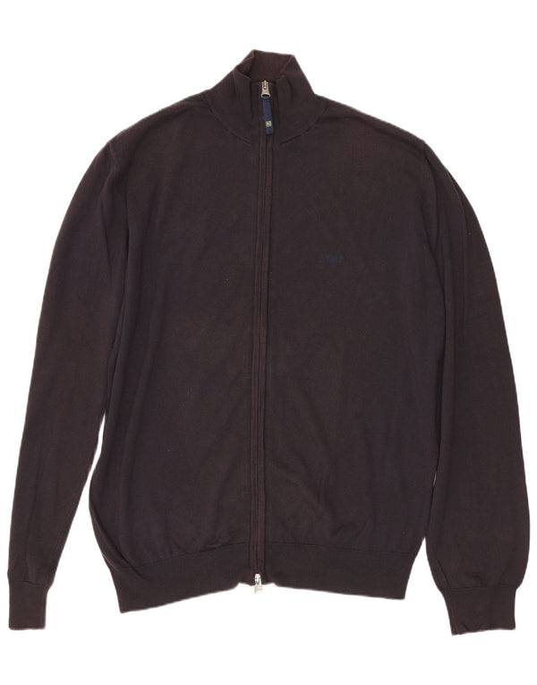 ARMANI JEANS Pulover cardigan pentru bărbați, bumbac bleumarin mediu