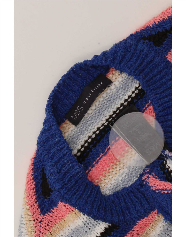 Pulover pentru femei Marks & Spencer cu decolteu triplu UK 10 mic multicolor