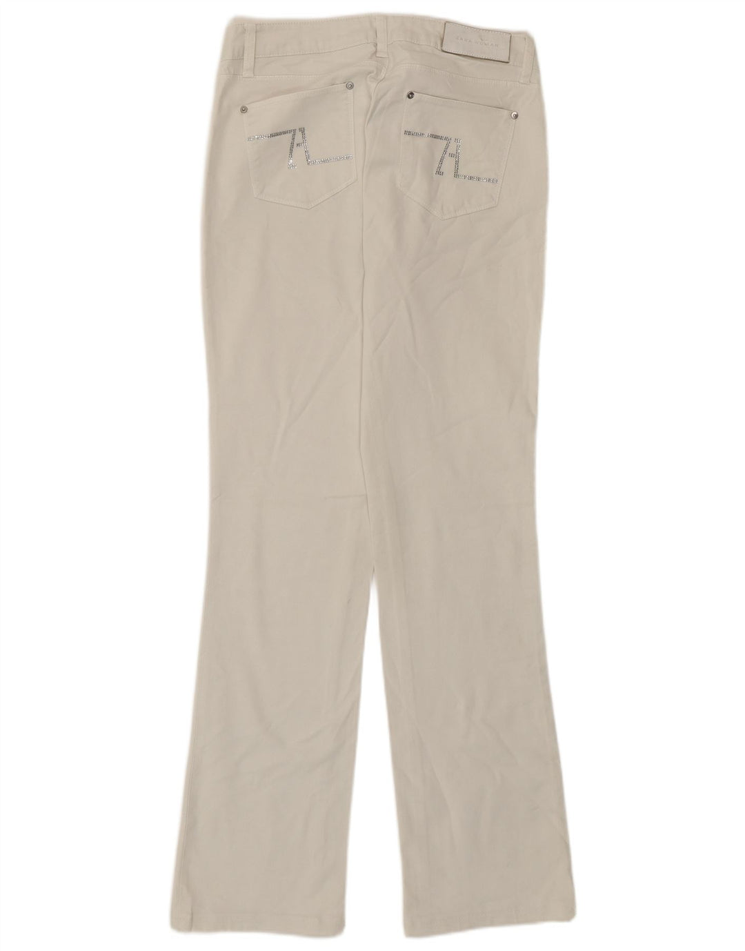 Blugi Drepți Femei Zara EU 40 Medium L30 L30 Bumbac Alb