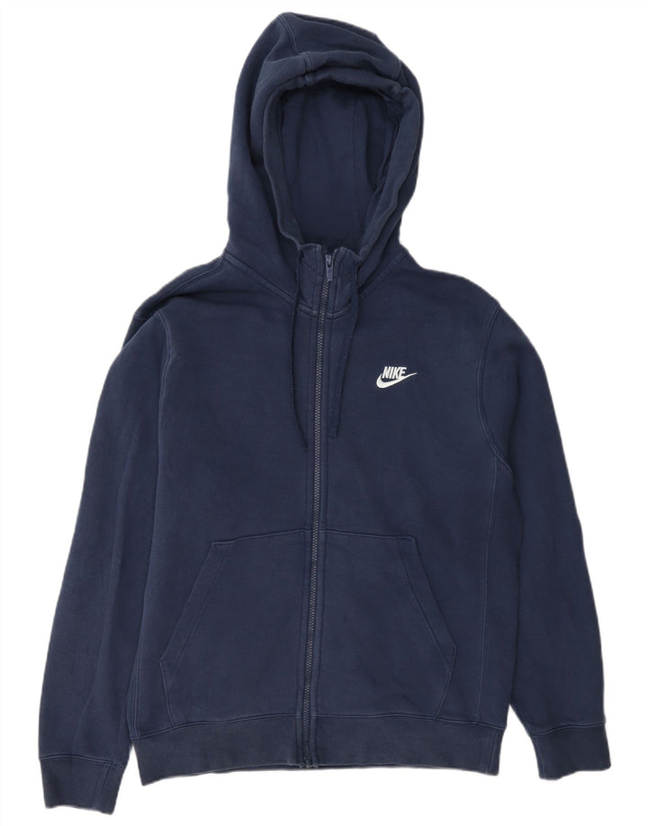 Pulover Nike pentru bărbați, cu fermoar, bumbac, albastru mic