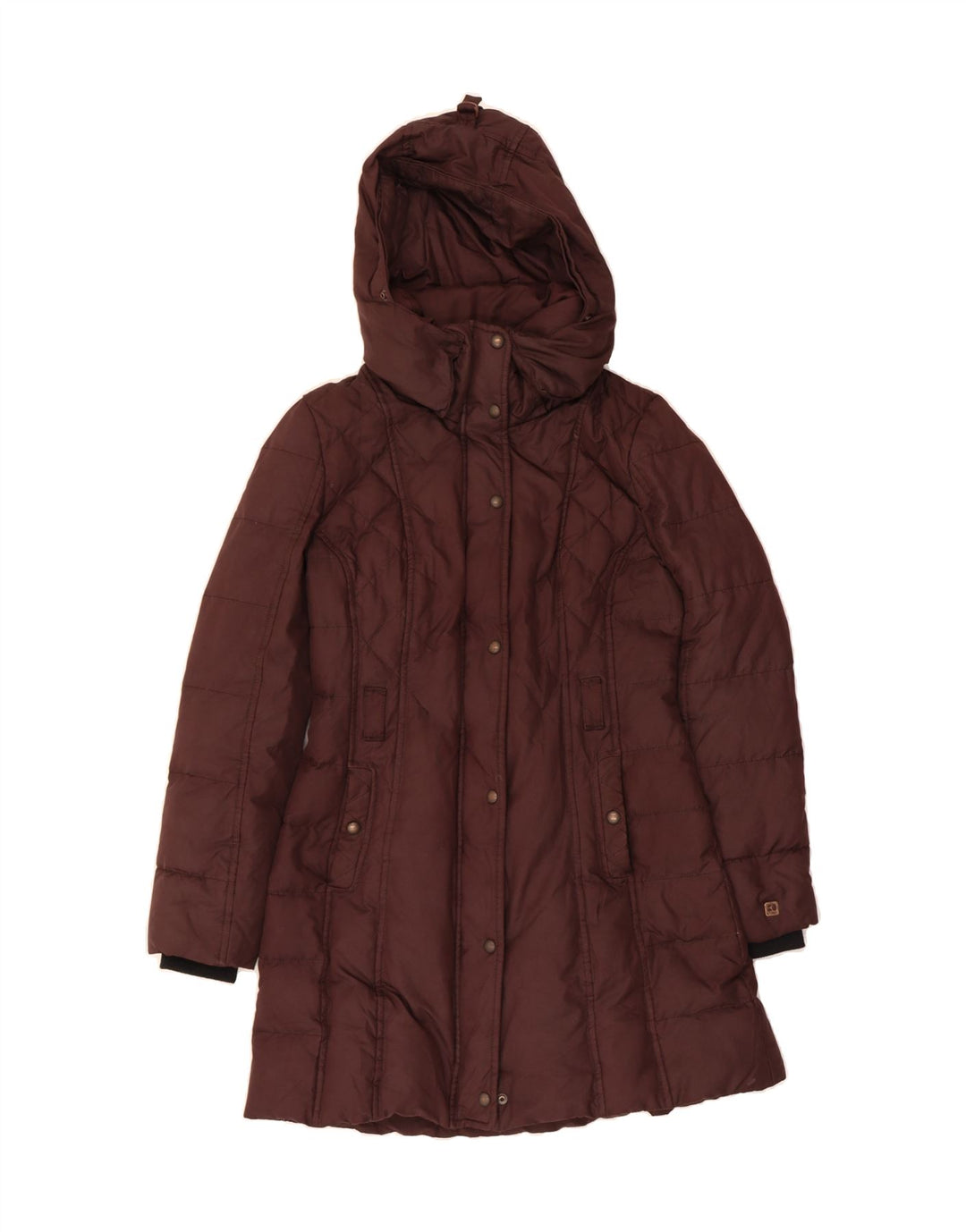 HUGO BOSS Womens Oversized Hooded Padded Coat UK 8 Small  Brown Vintage Hugo Boss and Second-Hand Hugo Boss from Messina Hembry 