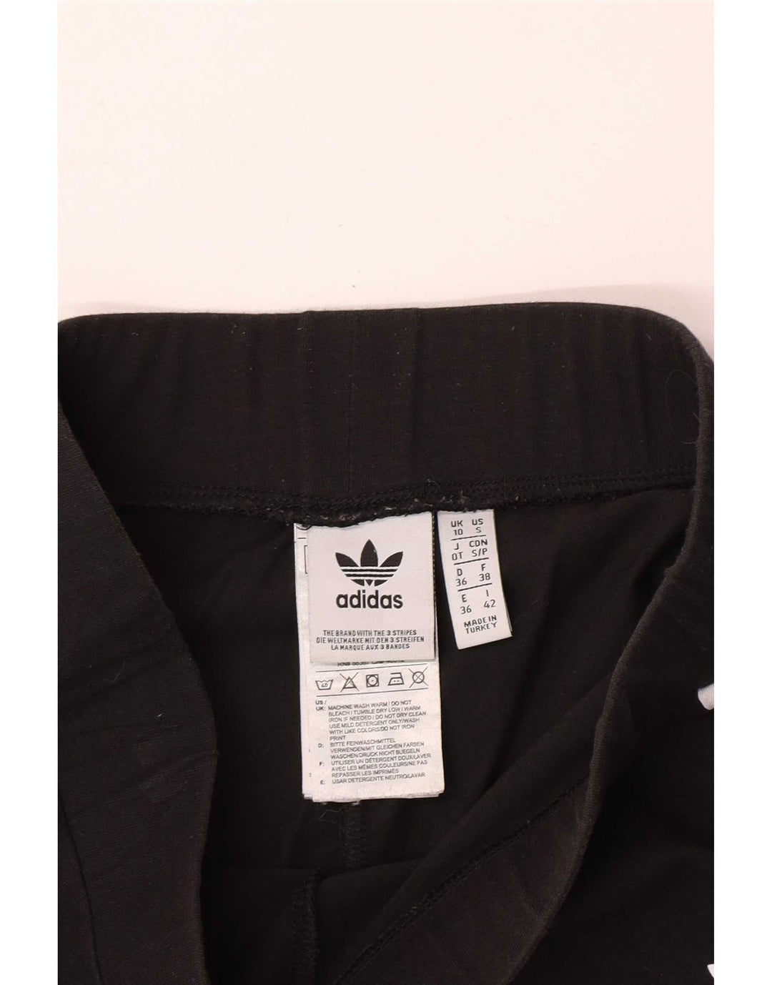 Leggings pentru femei Adidas UK 10, bumbac negru mic