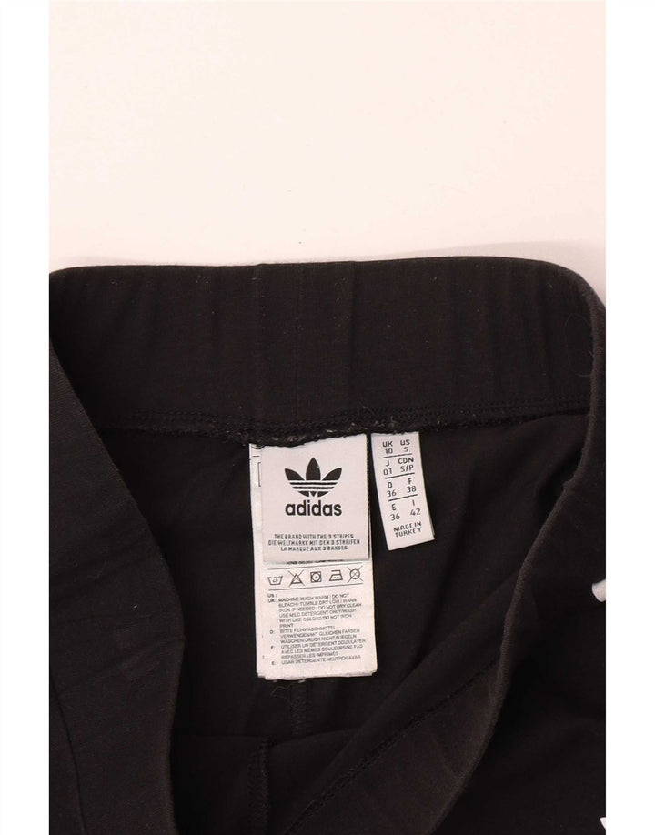Leggings pentru femei Adidas UK 10, bumbac negru mic