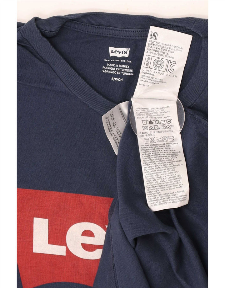 Tricou grafic pentru bărbați Levi's Top mic din bumbac bleumarin