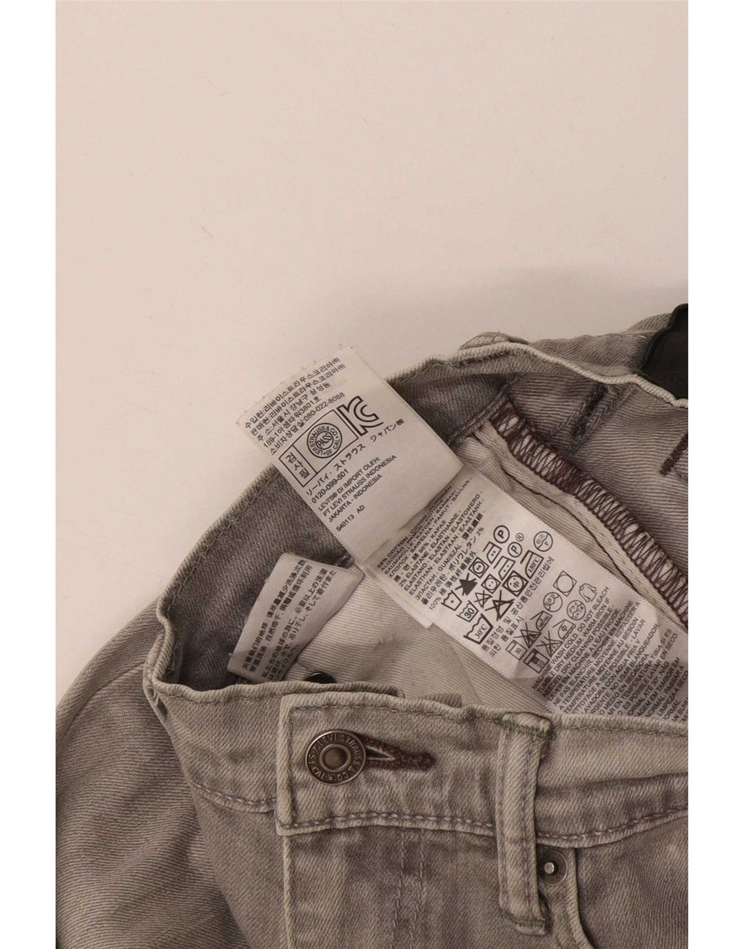 Blugi skinny pentru femei Levi's W29 L32 bumbac gri