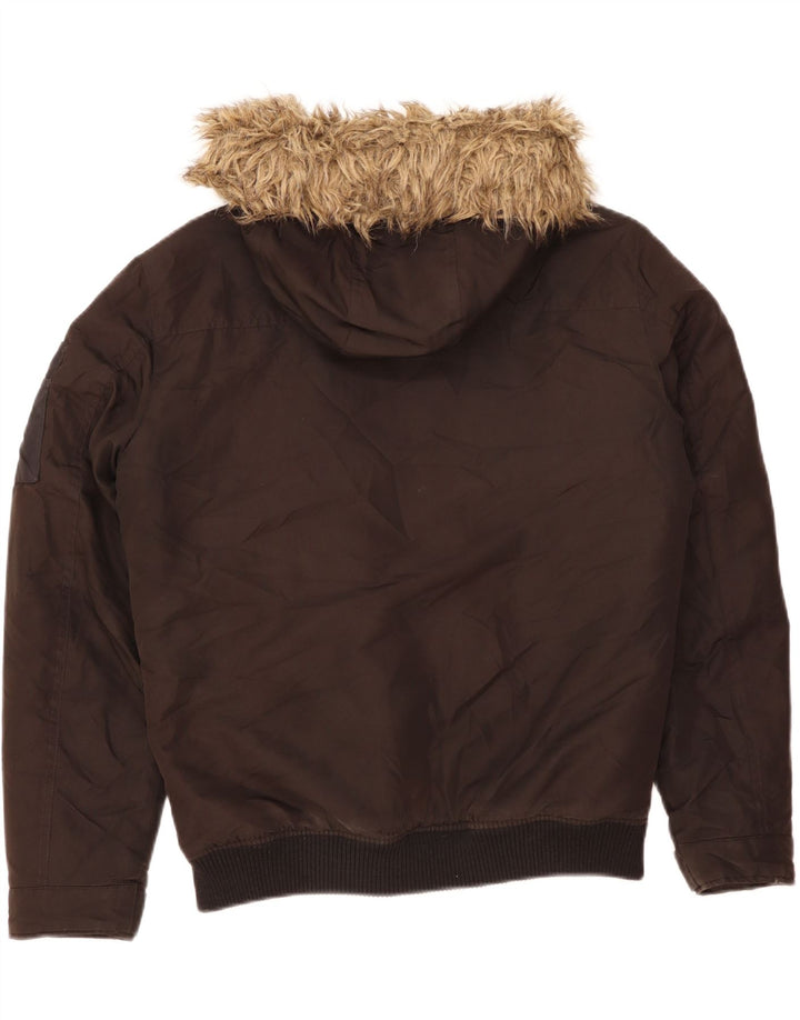 Jack & Jones jachetă bomber cu glugă pentru bărbați UK 40 mare neagră