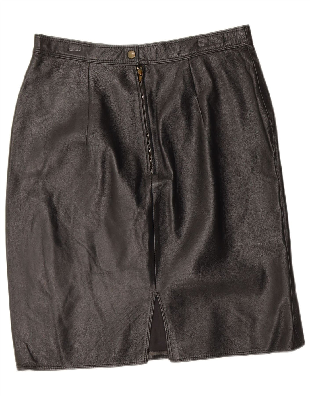 Fusta de piele pentru femei VINTAGE W30 Medium Black Leather