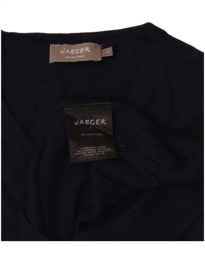 Jaeger Mens Vest Tank Top Lână merino bleumarin mic