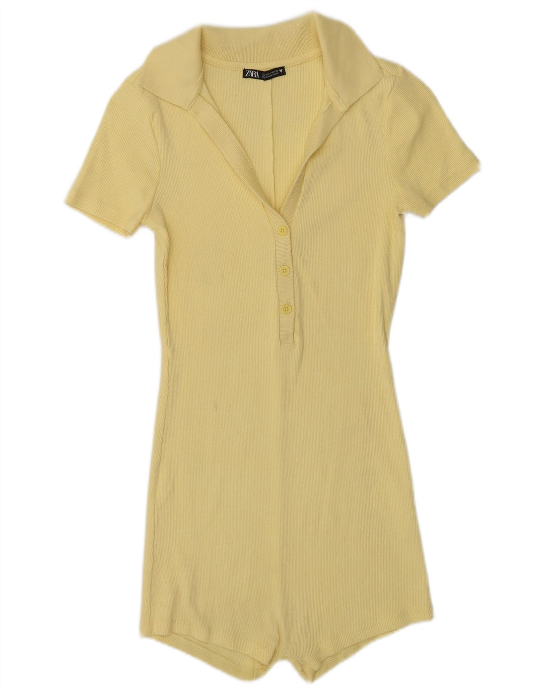 Costum pentru femei Zara cu mânecă scurtă UK 8 Small Yellow